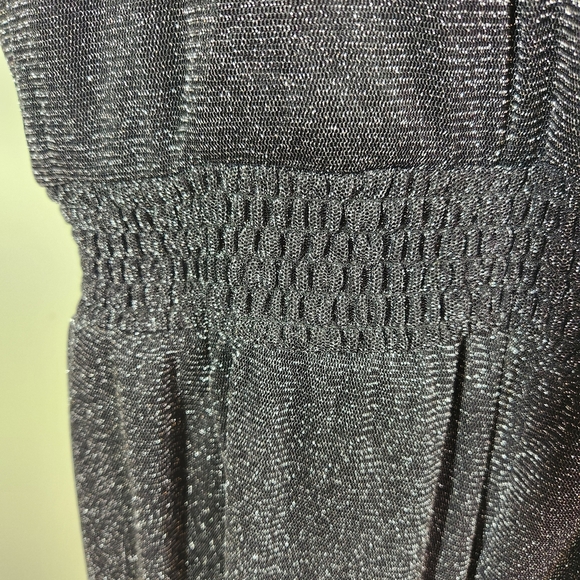 Torrid Black Glitter Lurex Flutter Sleeve Romper, sz 3X - Picture 6 of 9